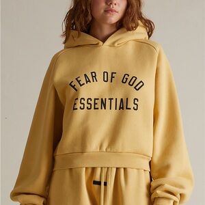Fear of God Essentials Yellow Hoodie Sweater